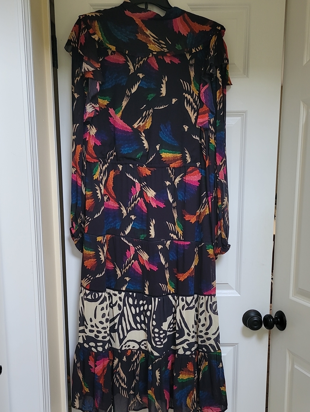 Farm Rio Black Macaws Flight Ankle Dress - Picture 4 of 16